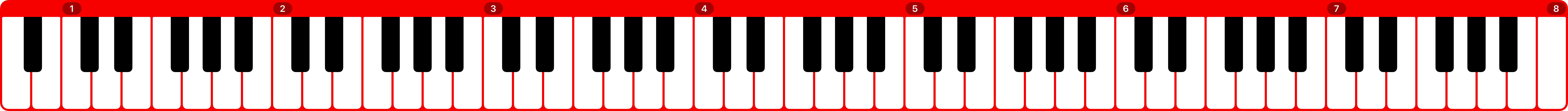 I Love a Piano interface showing multiple piano keyboards