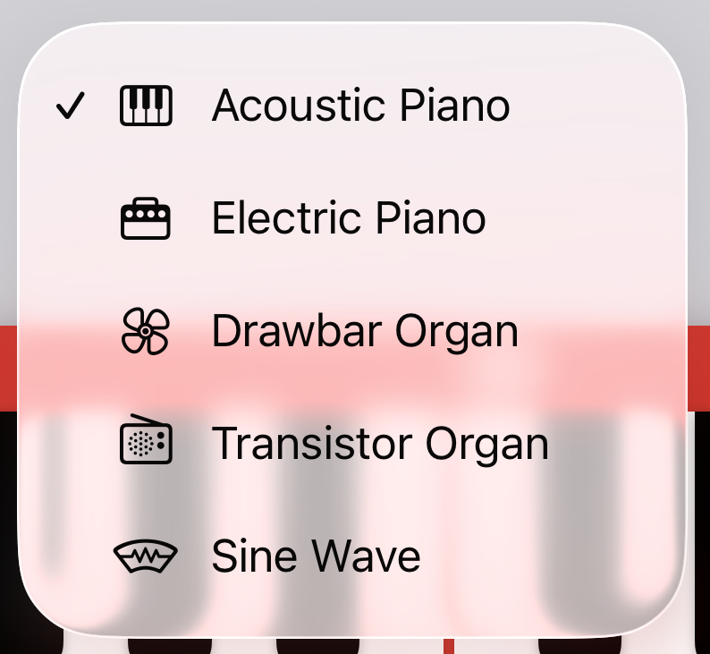 Instrument selection